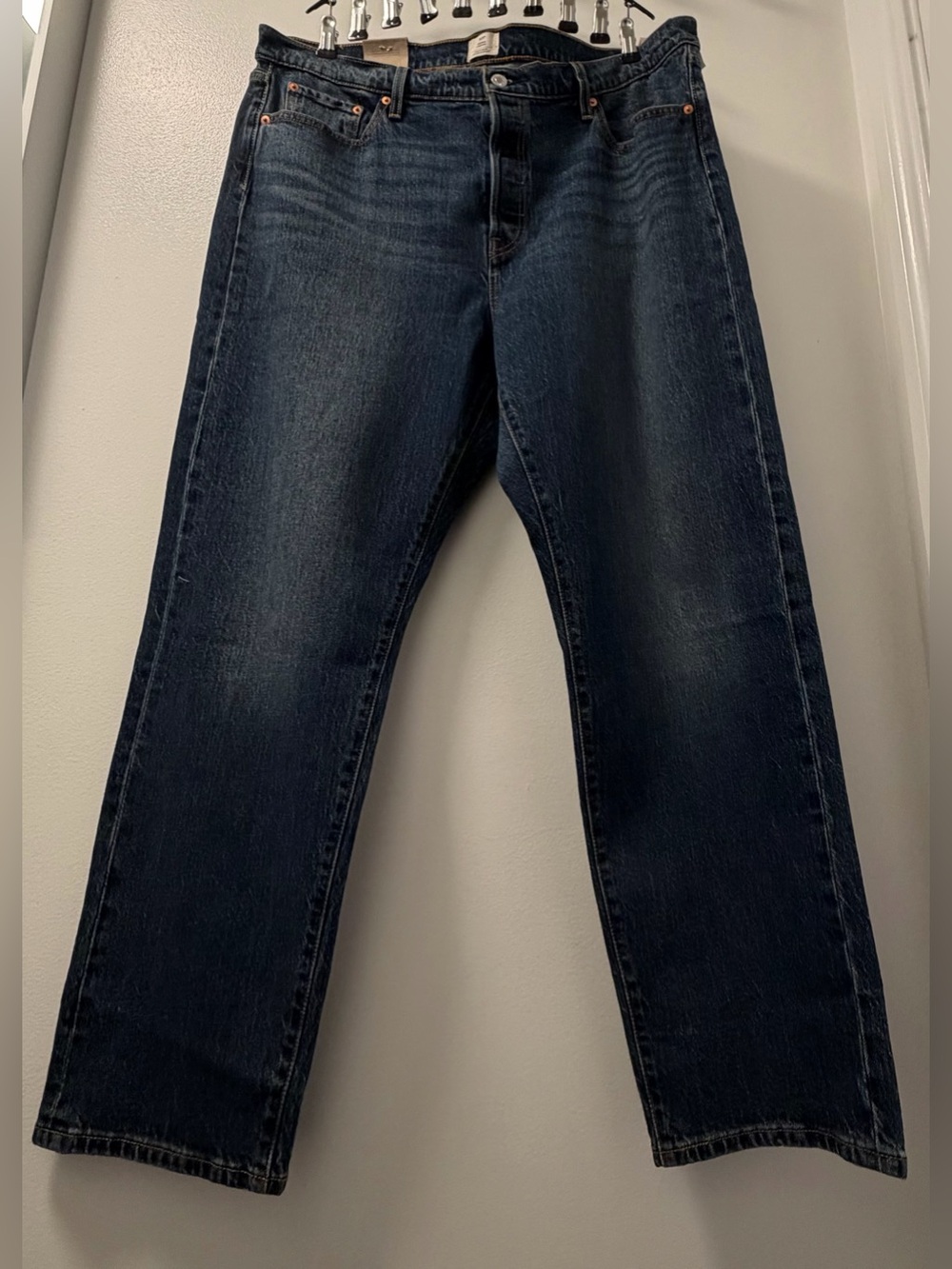 NWT Levi’s 501 Original Stretch High-Rise Straight Jeans 18M